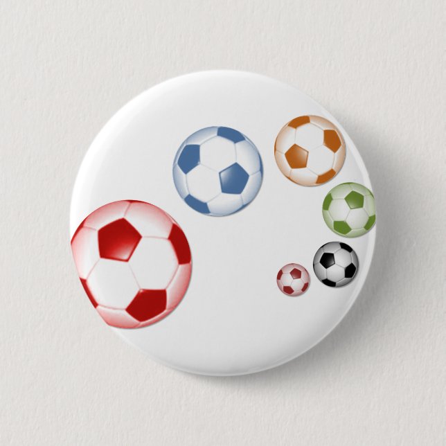 Bóton Redondo 5.08cm Belo conjunto de bolas de futebol (Frente)