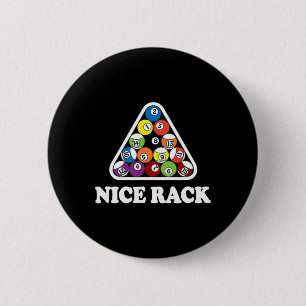 Bóton Redondo 5.08cm Belo Rack Billiards Piscina T Shirt