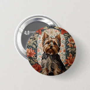 Bóton Redondo 5.08cm Belo Yorkie Yorkshire Terrier Portrait