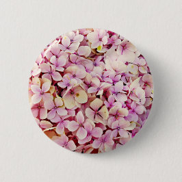 Bóton Redondo 5.08cm Belos Flores de Hydrangea