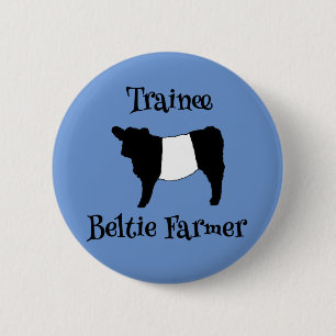 Bóton Redondo 5.08cm Beltie Farmer Bebê Belga Vacas Galloway