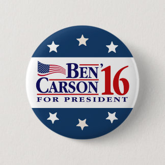 Bóton Redondo 5.08cm Ben Carson para o presidente