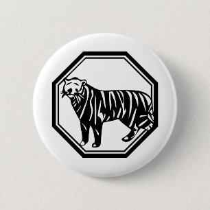 Bóton Redondo 5.08cm Bengal Tiger