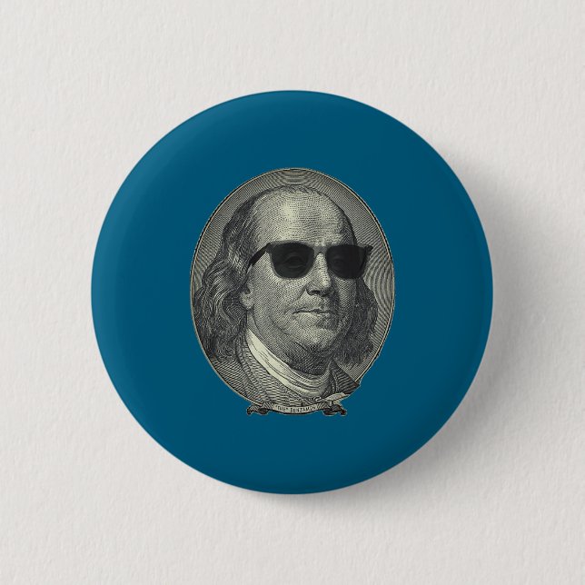 Bóton Redondo 5.08cm Benjamin Franklin O Benjamin É Tudo Sobre  (Frente)