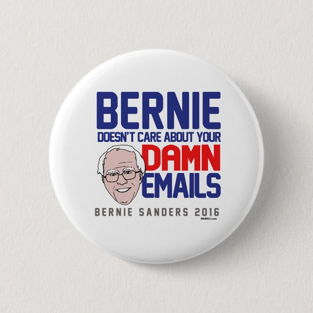 Bóton Redondo 5.08cm Bernie não se importa com seus email (Frente)