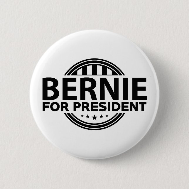 Bóton Redondo 5.08cm Bernie Para Presidente (Frente)