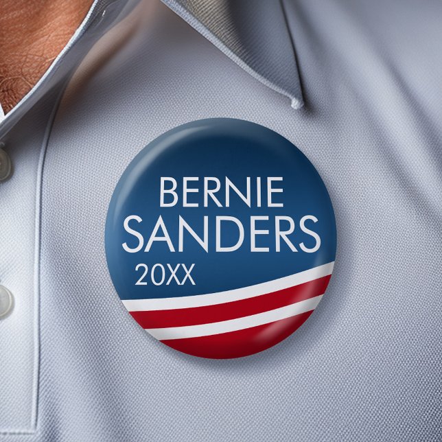 Bóton Redondo 5.08cm Bernie Sanders - CAN mudar ano 2024 (Bernie Sanders Campaign Button)