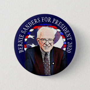 Bóton Redondo 5.08cm Bernie Sanders para as eleições presidenciais de