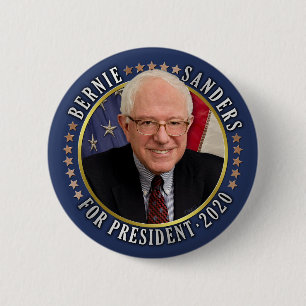 Bóton Redondo 5.08cm Bernie Sanders para o Presidente 2020 Democrat Pho