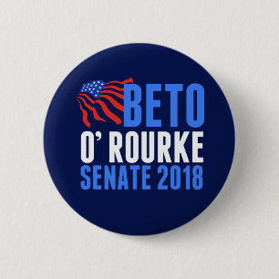 Bóton Redondo 5.08cm Beto O'Rourke para o Senado 2018