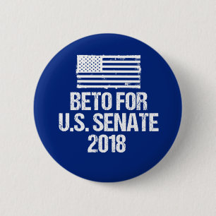 Bóton Redondo 5.08cm Beto para a eleição 2018 de Texas do Senado dos