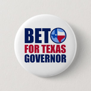 Bóton Redondo 5.08cm Beto para as eleições do Governador 2022 no Texas