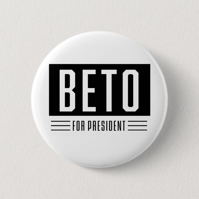 Bóton Redondo 5.08cm Beto Para Presidente (Frente)