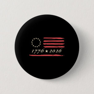 Bóton Redondo 5.08cm Betsy Ross American Flag 4 De Julho Di