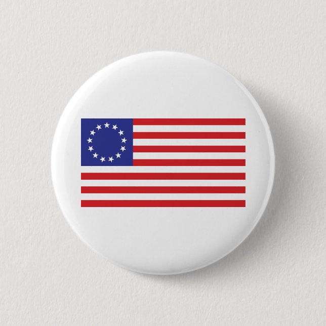 Bóton Redondo 5.08cm Betsy-Ross-Flag. (Frente)