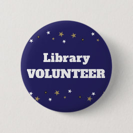 Bóton Redondo 5.08cm Biblioteca de Voluntários com Identificação de Est