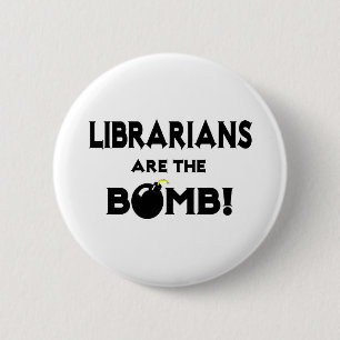 Bóton Redondo 5.08cm Bibliotecários São A Bomba!