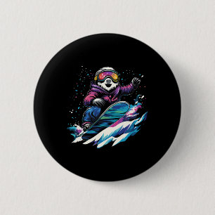 Bóton Redondo 5.08cm Bichos De Neve - Lama Em Um Snowboard Snowboa