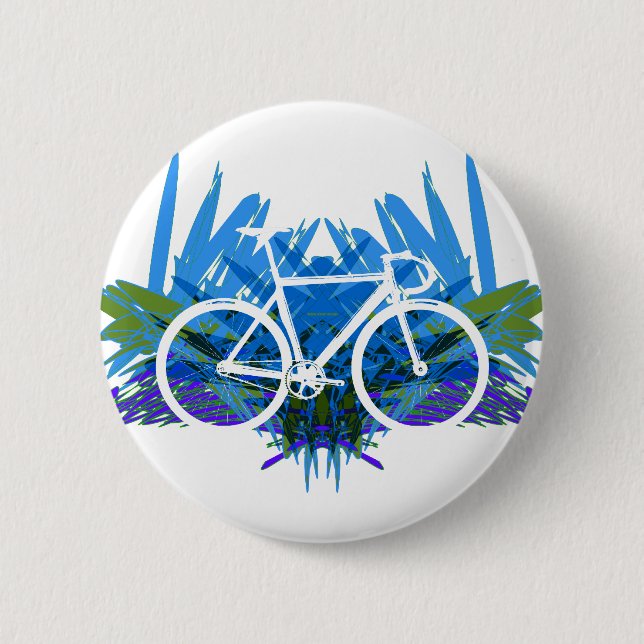 Bóton Redondo 5.08cm Bicicleta da trilha no azul/verde (Frente)