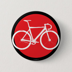 Bóton Redondo 5.08cm Bicicleta da trilha - ponto vermelho