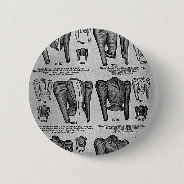 Bóton Redondo 5.08cm Bicicleta Fashions1897 - Vintage (Frente)