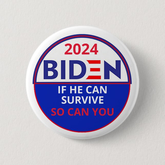 Bóton Redondo 5.08cm Biden 2024 (Frente)