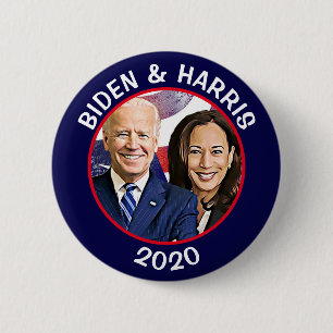 Bóton Redondo 5.08cm Biden e Harris 2020 Eleição de Rally