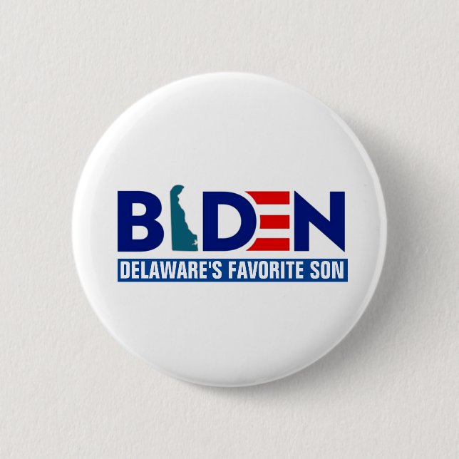 Bóton Redondo 5.08cm Biden: Filho Favorito de Delaware (Frente)