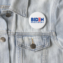 Bóton Redondo 5.08cm Biden para Presidente Blue e Red Slogan, ZSSG