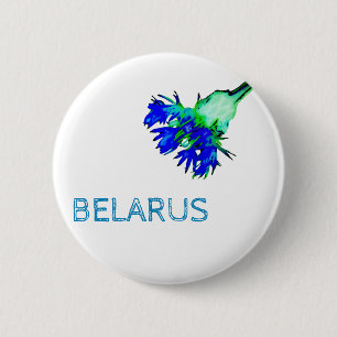 Bóton Redondo 5.08cm Bielorrússia Б е л а у р ь с Pino do Botão Flor do