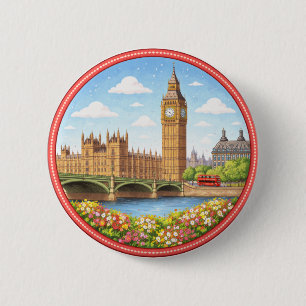 Bóton Redondo 5.08cm Big Ben de Londres