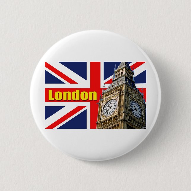 Bóton Redondo 5.08cm Big Ben - Londres - Inglaterra (Frente)