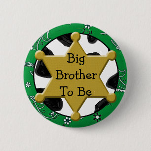Bóton Redondo 5.08cm Big Brother para ser o botão Chá de fraldas de Ban