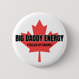 Bóton Redondo 5.08cm Big Pai Energy Canada Mapeando Folha Alimentada Po