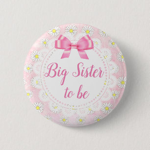 Bóton Redondo 5.08cm Big Sister para ser o botão Chá de fraldas das mar