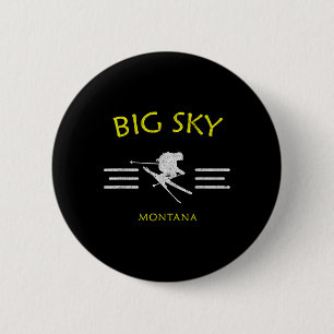Bóton Redondo 5.08cm Big Sky Skiing Montana Ski Tee