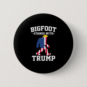 Bóton Redondo 5.08cm Bigfoot Apoia Eleições de Trump