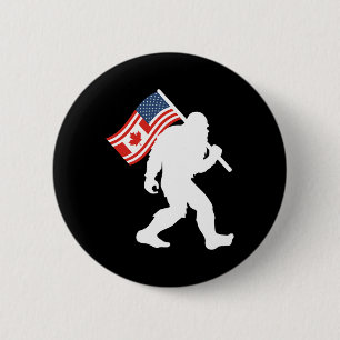 Bóton Redondo 5.08cm Bigfoot Engraçado Canadá O 51 Estado Trump Canadá 