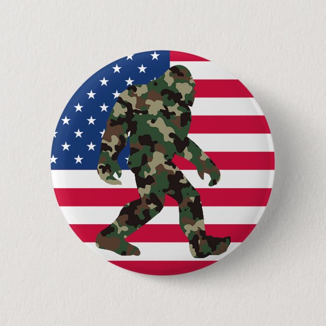 Bóton Redondo 5.08cm Bigfoot Sasquatch Camo (Frente)