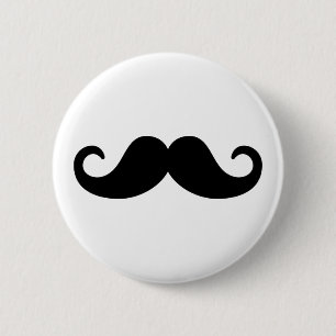 Bóton Redondo 5.08cm Bigode engraçado