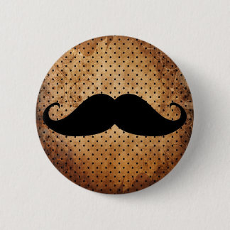 Bóton Redondo 5.08cm Bigode preto engraçado