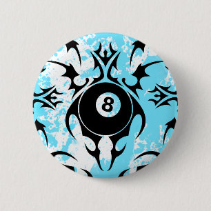 Bóton Redondo 5.08cm bilhar. tribal.