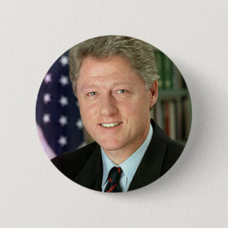Bóton Redondo 5.08cm Bill Clinton