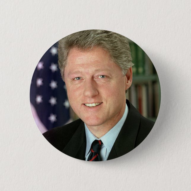 Bóton Redondo 5.08cm Bill Clinton (Frente)