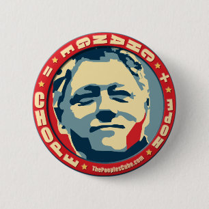 Bóton Redondo 5.08cm Bill Clinton - Grope: Botão de OHP