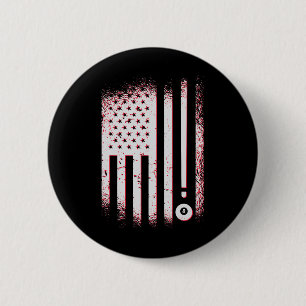 Bóton Redondo 5.08cm Billiard American Flag Usa Piscina Jogadores E Bil
