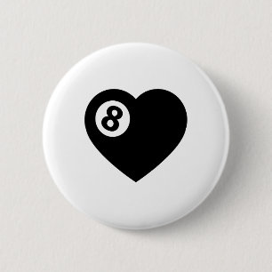 Bóton Redondo 5.08cm Billiard Heart Piscina Player Poll Bal
