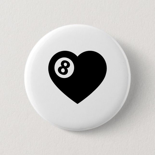 Bóton Redondo 5.08cm Billiard Heart Piscina Player Poll Bal (Frente)