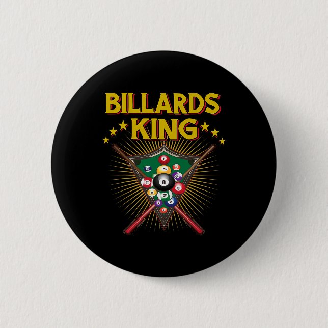 Bóton Redondo 5.08cm Billiard Snooker King Da Billiard 8 Piscina (Frente)