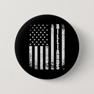 Bóton Redondo 5.08cm Billiards Snooker American Flag Usa Games Esporte 